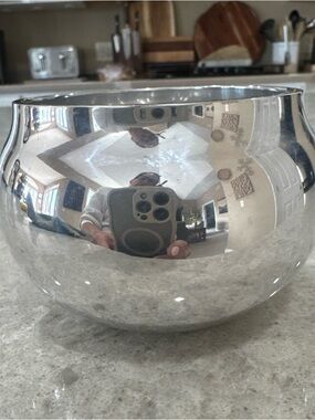 Nambe Polished Silver 3x3” Round Serving Bowl